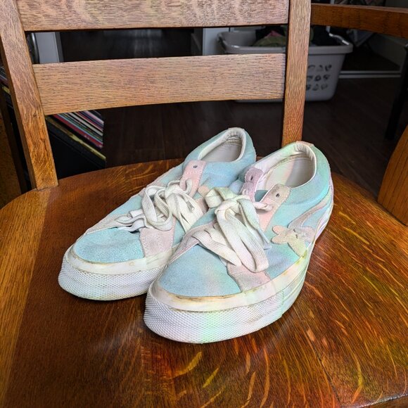 Converse Golf le Fleur pink and blue sneakers with flower by Tyler the Creator - Picture 1 of 3